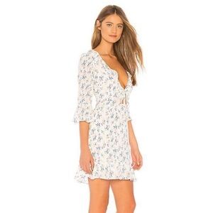 For Love and Lemons Elyse Floral Mini Dress Size Small Pins Bar Open‎ Front